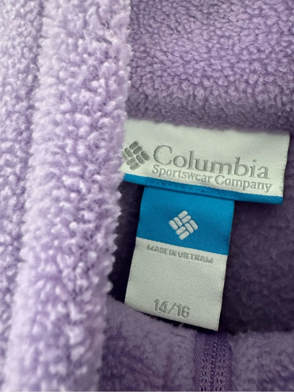Columbia Kids' Purple Full-Zip Fleece Jacket 14/16